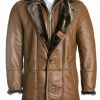 Men's Brown Sheepskin Shearling Coat
