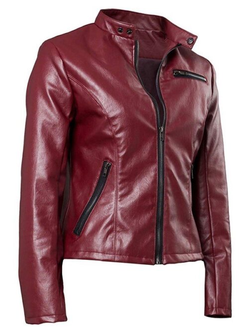 Resident Evil 2 Claire Redfield Red Leather Jacket