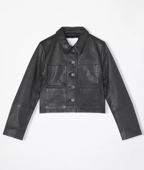Wednesday Addams Jenna Ortega Black Leather Jacket